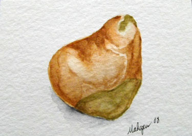 Watercolor Pebble ACEO Painting